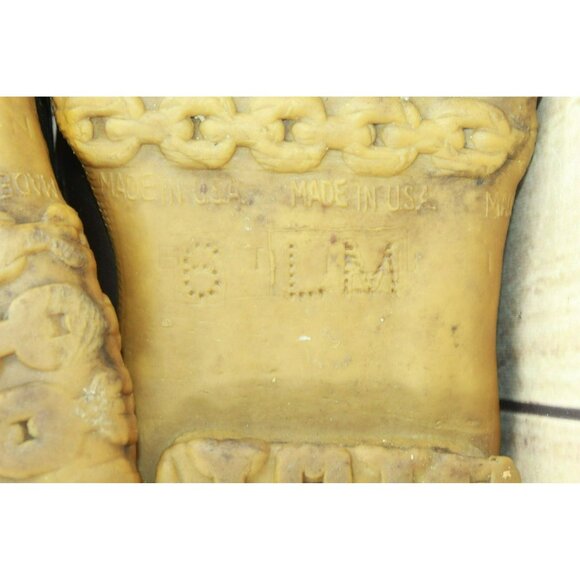 Vintage LL Bean Brown Leather Lace-Up Unlined Mid-Calf Duck Boots Size 6 M - Picture 8 of 9